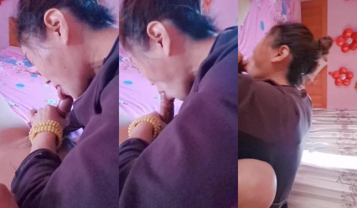 【乱伦熟女】皮肤白皙风骚丈母娘在婚房与女婿啪啪口交（上）
