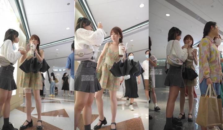 大神商场尾随一路跟拍 吊带裙美女的裙底美女外表清纯然而内裤两侧都露毛了