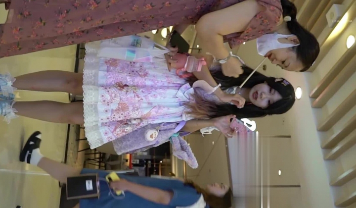 【YZWCD】YC279双马尾粉色lo裙小姐姐！可爱白色草莓内！