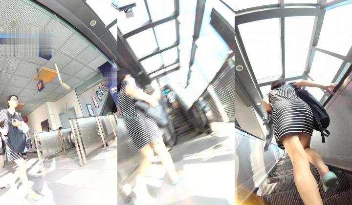 北京地铁商圈CD系列2，掀裙被小姐姐发现差点被打手，大神不怕还继续拍
