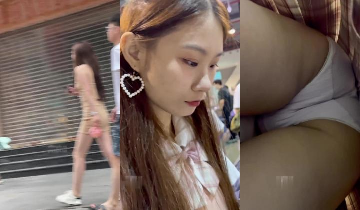 制服JK学生妹蕾丝白内超低角度CD弯腰坐相机上 ️UR级！极品包臀裙骚货CD性感红色骚丁