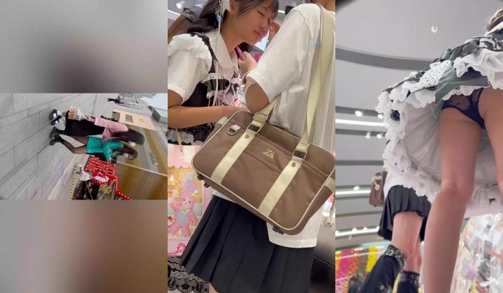 【最新 ️极品 ️抄底】KFC原创 ️收藏级极品LO娘小学妹 透明骚内 惊现露出可爱蝴蝶B 大阴