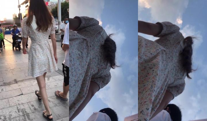 自购牛逼大师商业步行街4K设备尾随贴身极限抄底多位靓妹全是亮点 蕾丝边小内内(5)