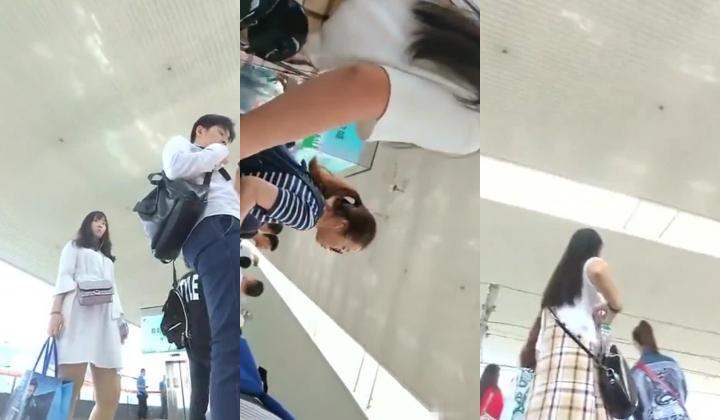 高铁站偷窥漂亮小姐姐 大长腿大屁屁饱满 骚内内卡着屁沟很诱惑 顺便把旁边大姐也超了