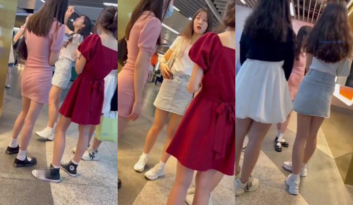 商城偷窥漂亮小姐姐 一次把一起逛街的四闺蜜都抄了裙底 这难度有点高