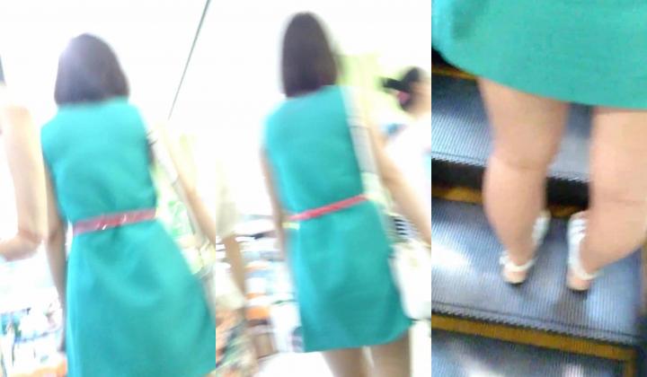 【推荐CD】价值61RMB作品合集定制 商城抄底薄纱、透明、丁内，各式性感类的裙底 绿短裙红内