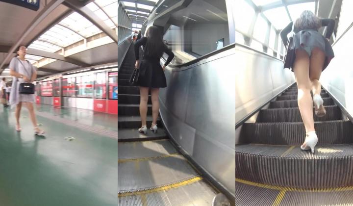 高铁站偷拍六个美女和少妇裙底风光,清一色诱人白皙长腿和性感内内恨不得扒光扑上去