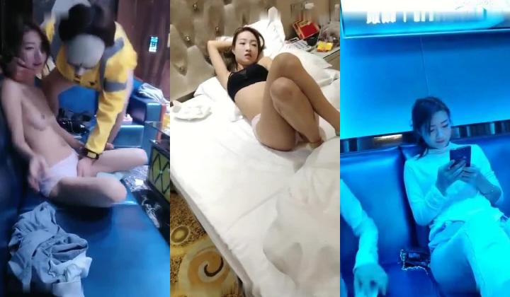 太疯狂了-小伙带女友和她极品性感美女闺蜜一起酒店开房,让闺蜜勾引送外卖小哥啪啪,干完后4人又到K