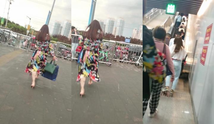 地铁站一路跟踪抄底多位美女少妇 一起探寻她们的裙底风光