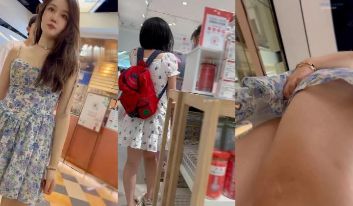 大神尾随偷拍美女裙底风光 ️碎花裙靓女逛街粉色性感透明内裤大漏毛+长裙可爱学妹背书包逛街灰色内内