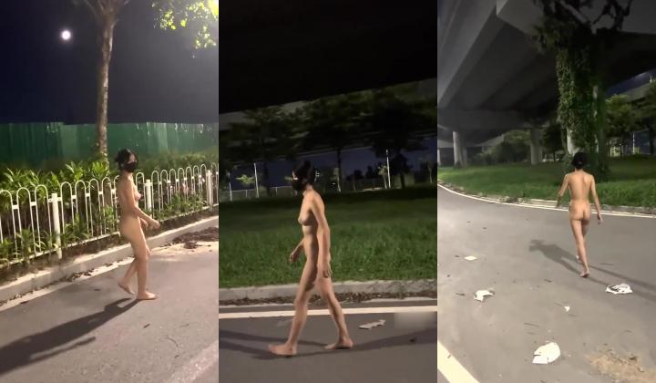 天花板露出狂人大胆御姐【cikaimoon】，闹市公园白天各种人前露出，屌炸天