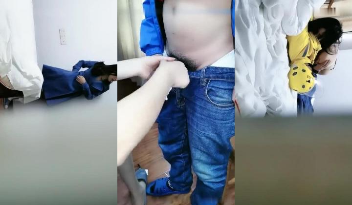 绿帽阳痿男小娇妻的第二梦连续勾搭饿了么美团两个外卖小哥玩3P偷拍对白精彩