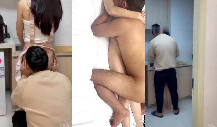 海角社区绿帽大神家有娇妻喜欢看着媳妇被干 ️单男是工地瓦工欲望真强！狠干老婆五次！吃饭中途都被强