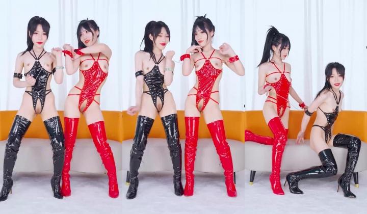 【艺舞吧】超高颜值性感『双胞胎姐妹』相互脱衣性感裸舞激情热吻感受双倍快乐