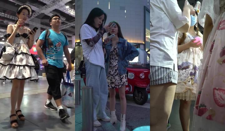 名门夜宴CD系列偷拍大师商场偷拍几个女神颜值美女裙底风光兽耳萝莉裙白点透明内屁股缝加黑森林！