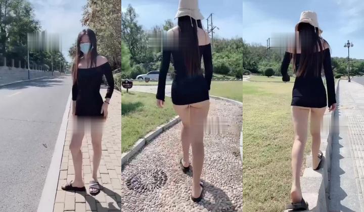 推特极限露出，长腿女神【浅浅GI9ZA】订阅，人前，公共场合，各种社死露出，诱惑农村老头