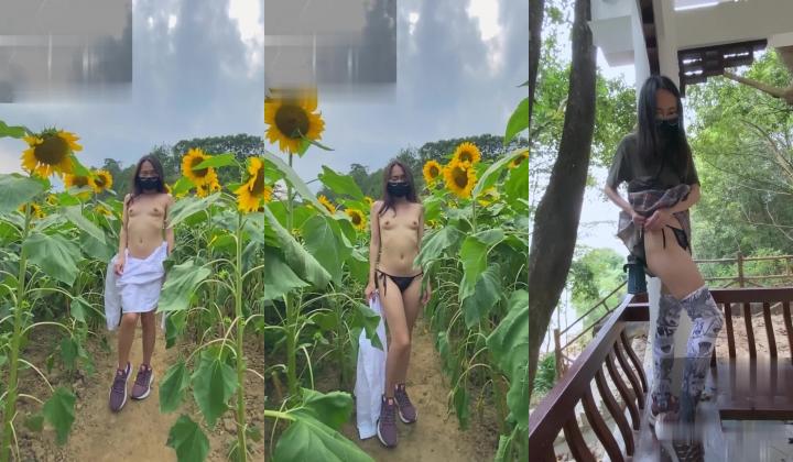 【重磅推荐】知名Twitter户外露出网红FSS冯珊珊风景优美的景区人前露出 全裸徒步超刺激