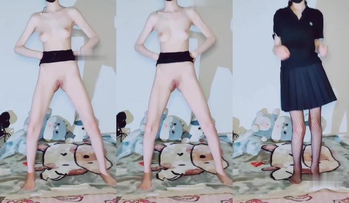 出道即巅峰新人露脸推特顶B王，人瘦奶大小魔女【蒂米】定制私拍，裸舞顶胯，道具紫薇无套啪啪内射