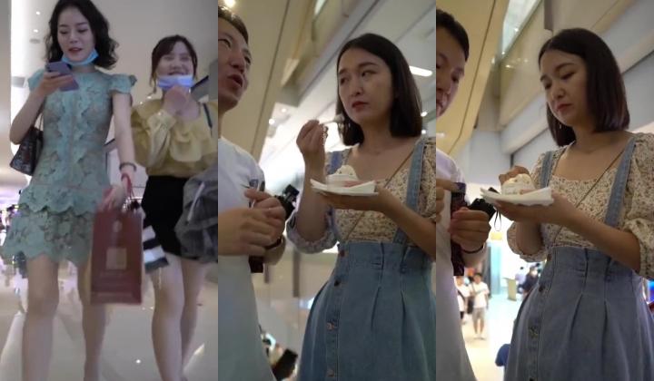 商城跟随偷窥气质美少妇 皮肤白皙半透明连衣裙 半透明黑内内 很性感