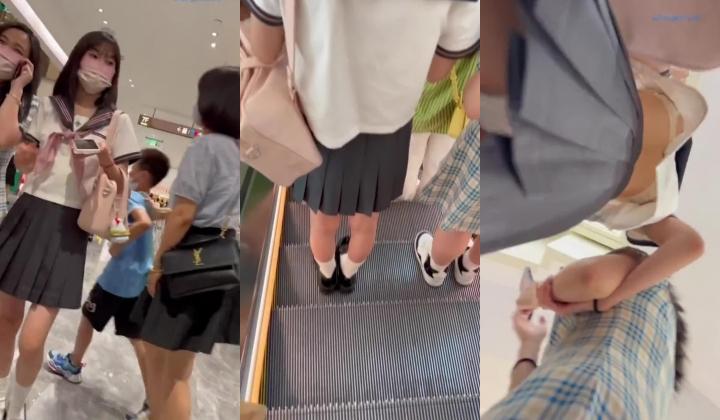 商城跟随偷窥青春JK美眉 边走边抄 小细腿小屁屁 很性感