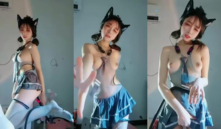 校花女神【懒羊羊】全裸骚舞，道具自慰，双洞齐开，白虎嫩穴