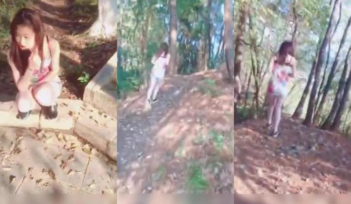 齐逼短裙性感网红小月演绎风景区游玩被色狼盯上尾随到山顶借机她脚扭到帮忙为由强行乱摸给吃鸡巴啪啪很