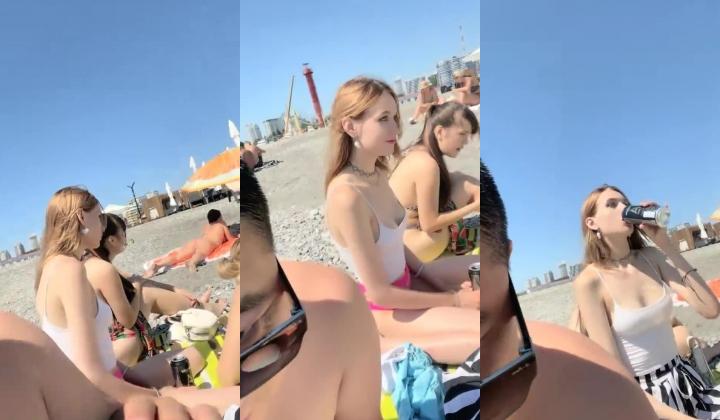 多年未见如此带劲！大神在俄罗斯吃的真香，一排顶级漂亮毛妹，海滩选美大秀？都年轻漂亮，特别是蓝眼睛