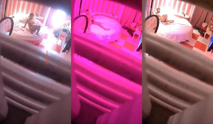 【360】补漏 粉红暗调情趣大圆床主题 年轻情侣14集 新鲜感，少妇美艳，身材不错，偷窥佳作必看
