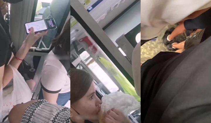 【极品稀缺 ️顶臀系列】公车外顶极品洋妞 合作顶射极品眼镜妹 来来回回抽插把JK妹子顶紧张了太刺