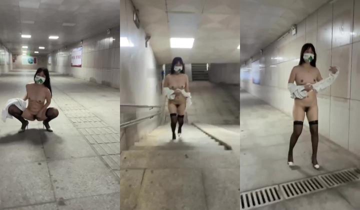 ️震撼流出 ️重磅稀缺 ️极品露出少女『奶油泡芙』和朋友电梯口做爱偶遇邻居回家 满满的兴奋 路边