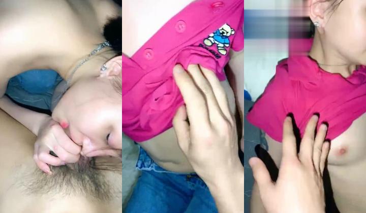 真实拍摄，轻声细语，露脸女友打飞机，粉色奶头阴毛稀少，口交深喉按头，戴套摩擦超嫩穴