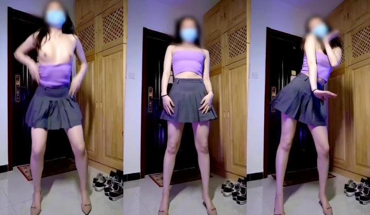 抖音推特裸舞【咚小姐(missdong)】美腿裸舞，抖音风变装裸舞，户外露出