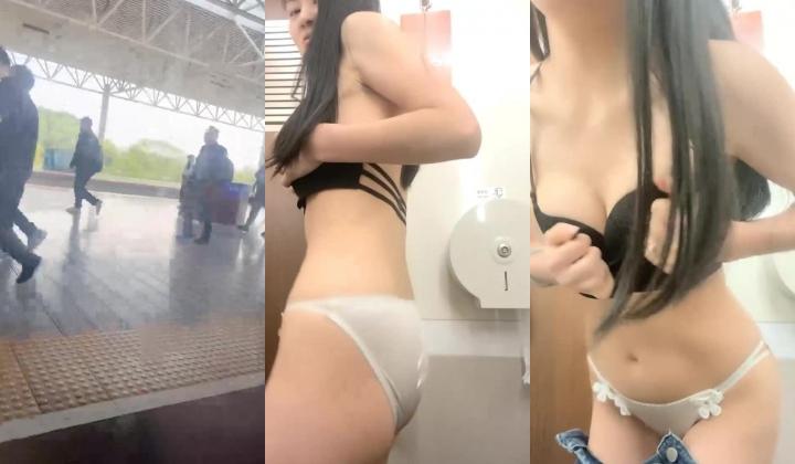 千里送逼，坐上高铁去约炮，【妖娆小宝贝】，美腿御姐，高铁厕所自慰，奥迪车震