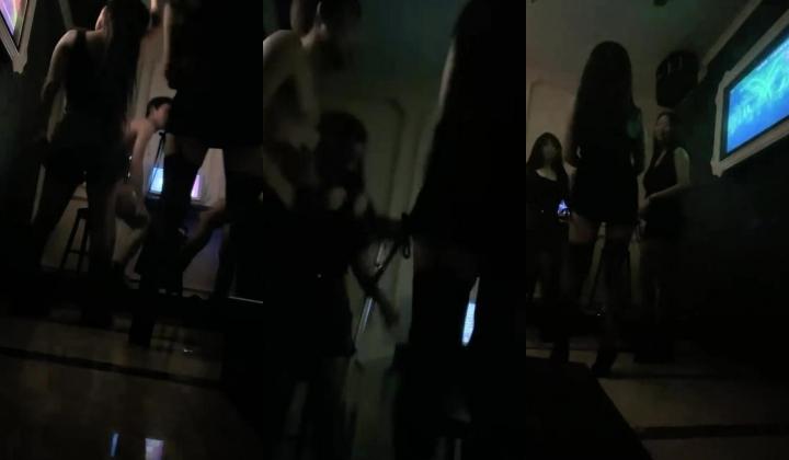 牛逼了，午夜街头，【呦呦宝贝呀】，重磅，2男3女KTV群P混操，马路上无套开干，鸡巴深插到吐 饮