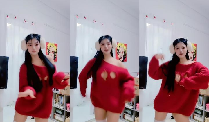 青春无敌，抖音风艺校美少女【杨晓花】定制福利，露脸露点，各种热门BGM裸舞