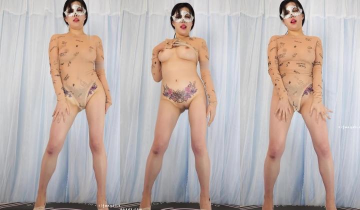 【纱姬舞团】半熟御姐『34号姬-温妮』圆润巨乳无毛一线天裸舞裙底视角偷窥感拉满