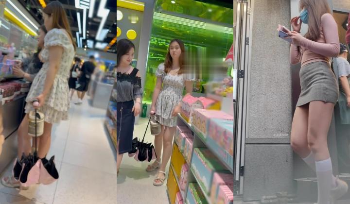 精品CD大神偷拍 ️反差婊美女性感透明内裤湿了一块,镜头贴着B拍，黑森林露毛很有撸点