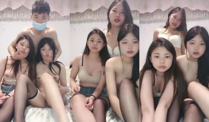 新闺蜜加入了【小熊精灵】，3朵小花轮流被操~无套狂干~操哭~赚钱不容易啊妹妹们