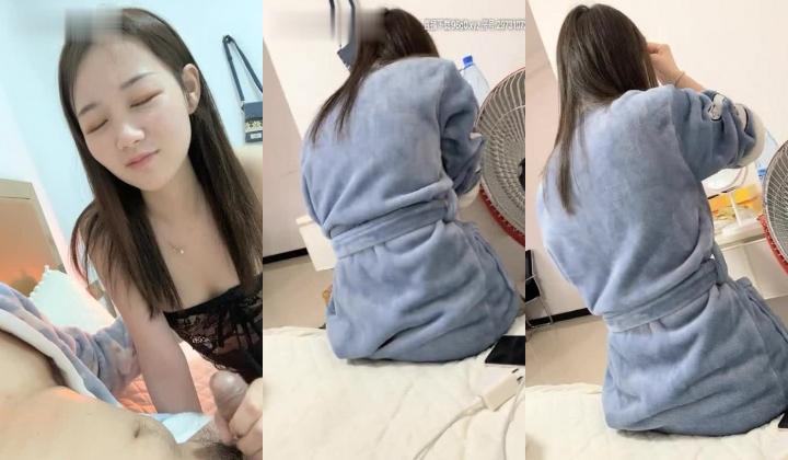风骚女友黑丝情趣床的诱惑，床上给我舔鸡巴很认真下面吃蛋蛋真骚，激情后入爆草，压在身下捏她奶子浪叫