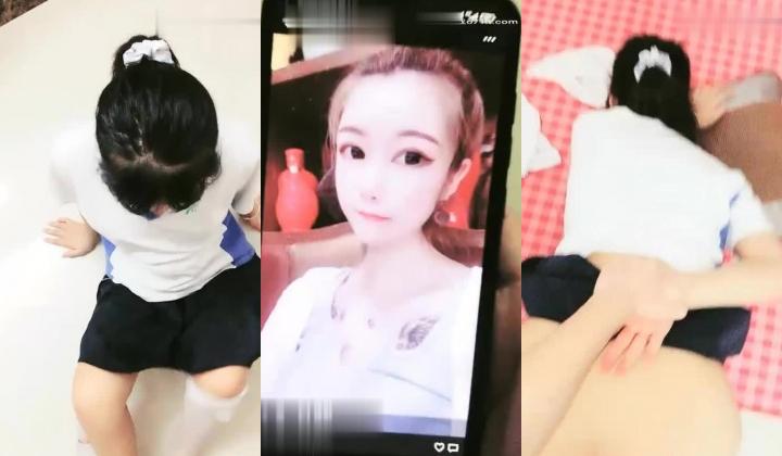 单腿白丝马尾萌妹子约炮啪啪，特写口交后入性感屁股抽插粉穴颜射