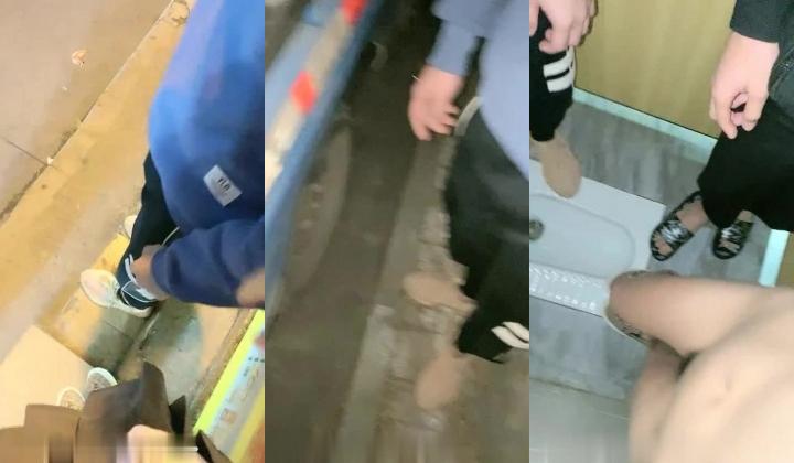 极品户外一姐【你好迷人】戴着跳蛋逛街，大街上路边摊情侣身后潮吹喷水，勾引两小伙公厕双飞