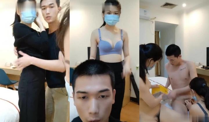高价约的两个极品好身材模特宾馆啪啪秀,谈好戴口罩结果干的兴起还把口罩拔下来操