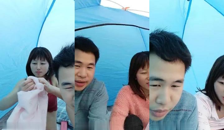 小眼睛胖哥又约小姨子户外搭帐篷野战偸情脱的精光无套激情啪啪啪不怕有人尽情的呻吟