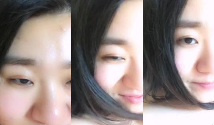 素颜美女露脸跟男友激情啪啪，近距离展示精湛口技，多体位无套啪啪，直接射在她的逼毛上看表情很享受