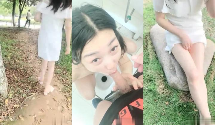 夏日炎炎，户外野战，【战神VS良家】离异美熟女跟情人公园草地露出，跳蛋塞穴，公厕啪啪爆菊，淫水顺