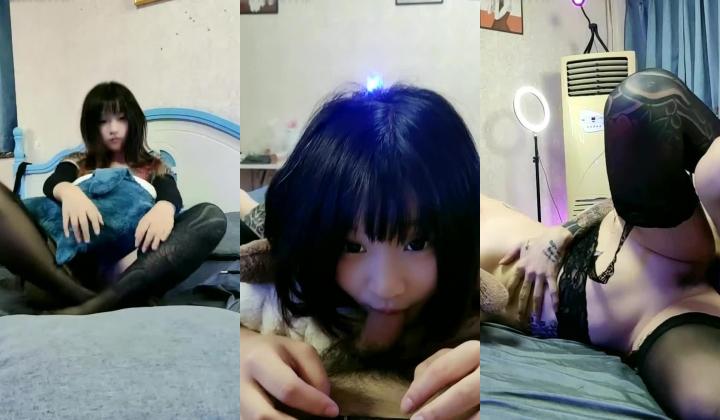 极品05后女孩《爆菊纹身舌钉妹》小太妹嫩嫩的B才几根毛，被小伙艹屁眼