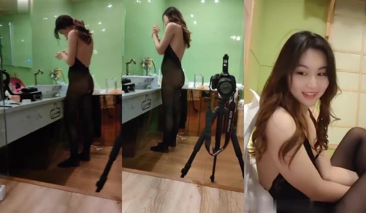 花钱找这种类型的模特儿拍摄也太好了，大尺度拍完还能来打一炮，四眼漂亮大方的连体黑丝高挑妹子，想怎