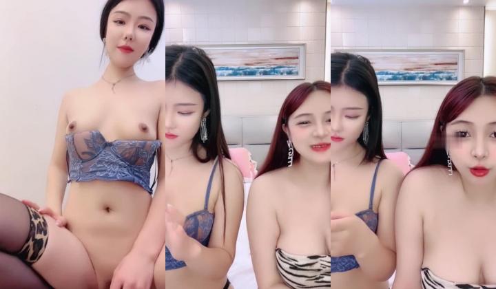 【小白兔双飞】极品姐妹花 跪舔大鸡巴 无套内射 表情好骚 精液流出来了