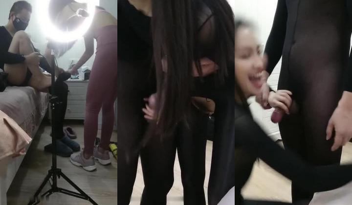 少妇练瑜伽勾引骚男穿上连体丝袜双人啪啪 深喉口交站立后入大力猛操呻吟