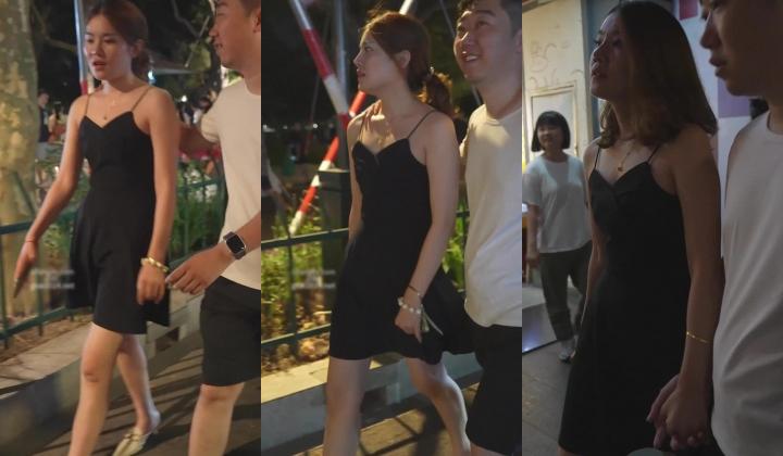 大神一路跟踪偷拍吊带裙美女 穿着超性感的内裤直接露出了半个小嫩B